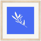 Framed "Olive Sprig" in Mediterranean Blue